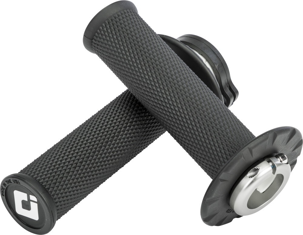 ODI Medium Compound, Full Diamond Pattern Motocross Grips, Black Dirt Bike Grips