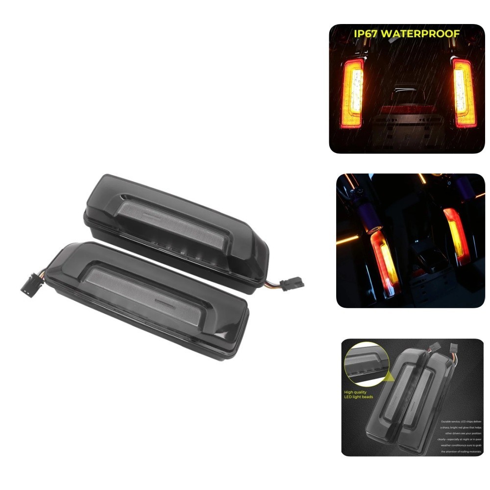 Rear Fender LED Saddlebag Side Light For Harley Touring CVO Road Street Glide23+