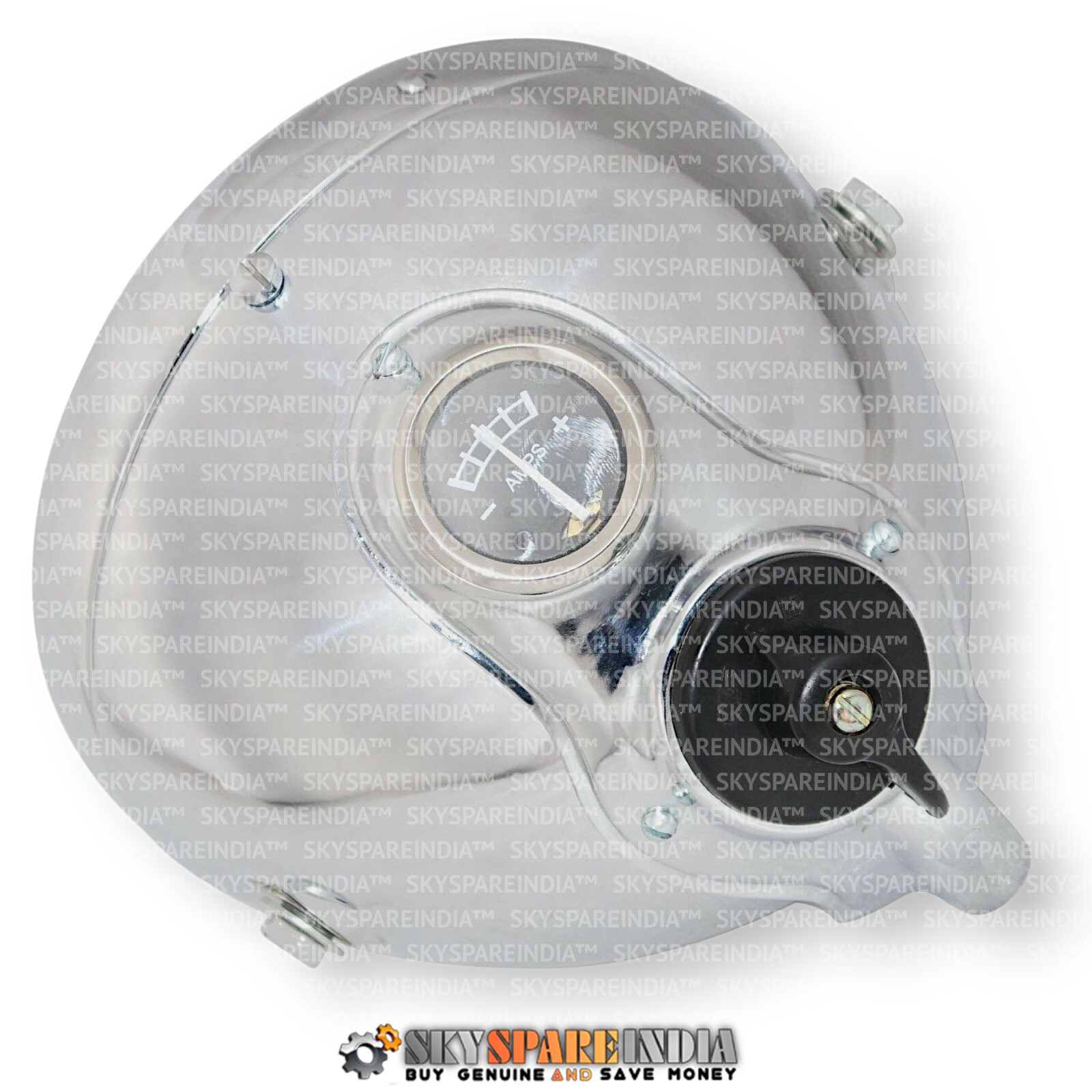 Lucas Type 6.5″ Chrome Headlight Headlamp Compatible With Norton BSA AJS Triumph