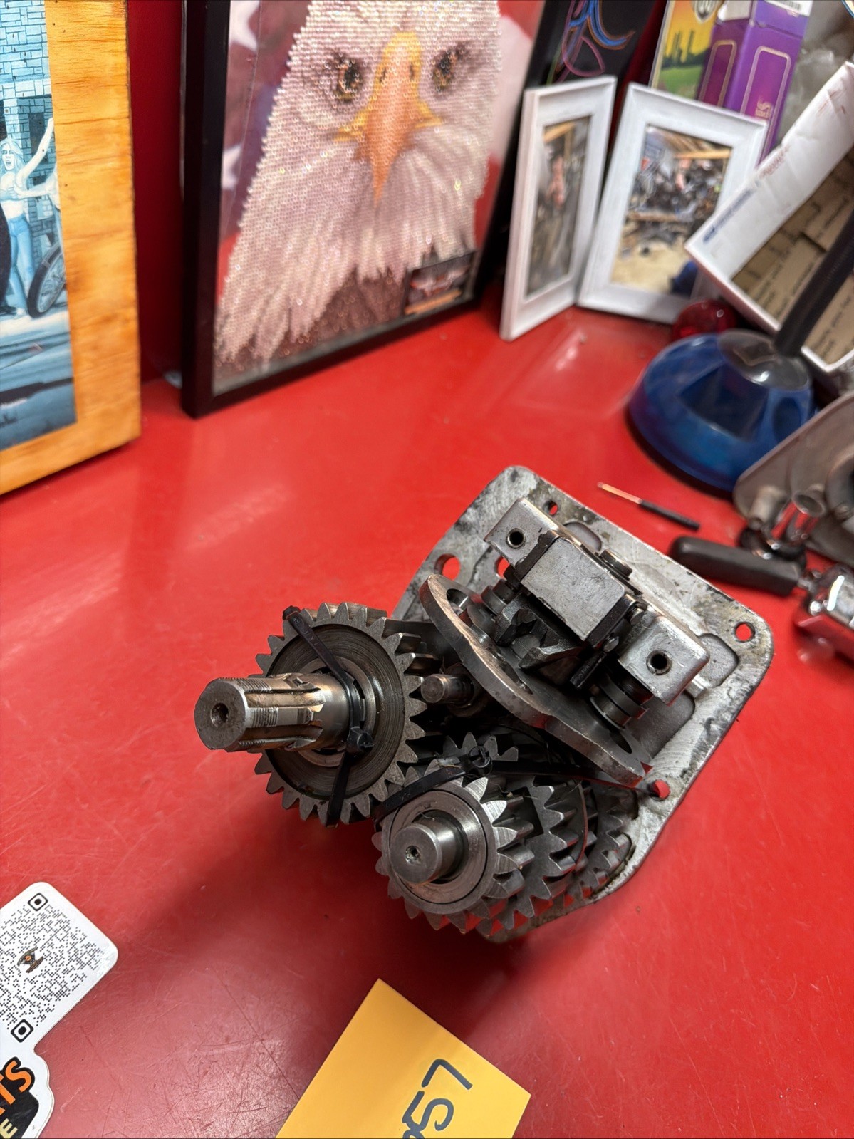 Harley 1973-76 Ironhead Right side Shift Trans Transmission Good Sportster OEM