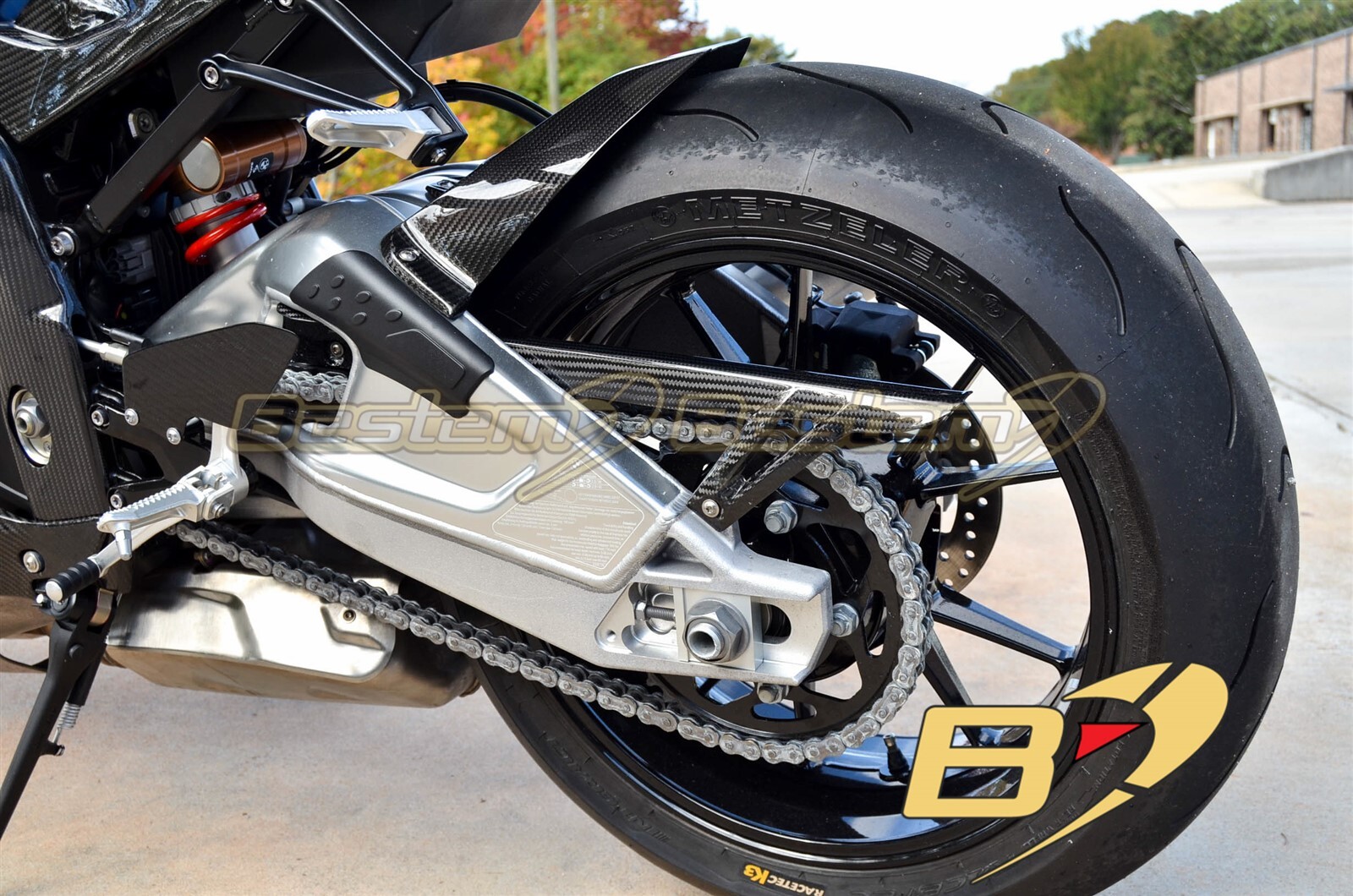 2009 – 2019 BMW S1000RR Chain Guard 100% Carbon Fiber Twill