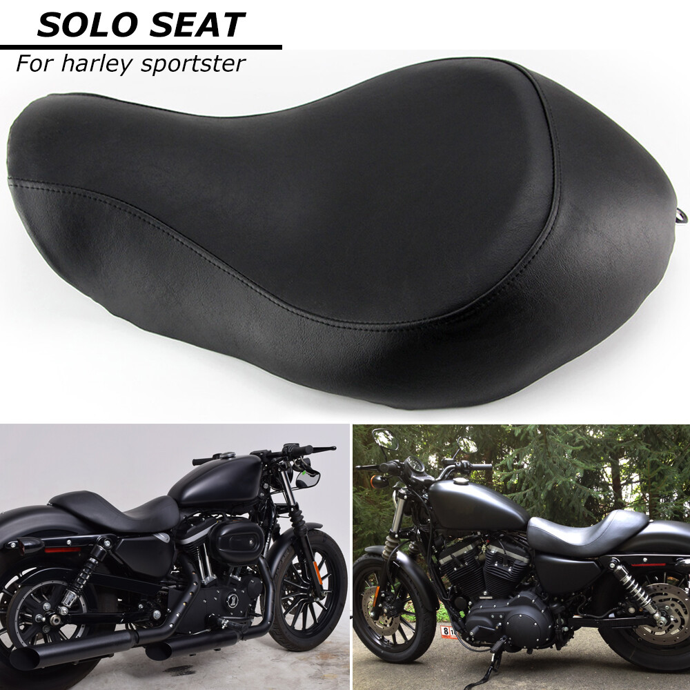 Front Driver & Rider Solo Seat For Harley Sportster 1200 883 48 72 Custom 04-15
