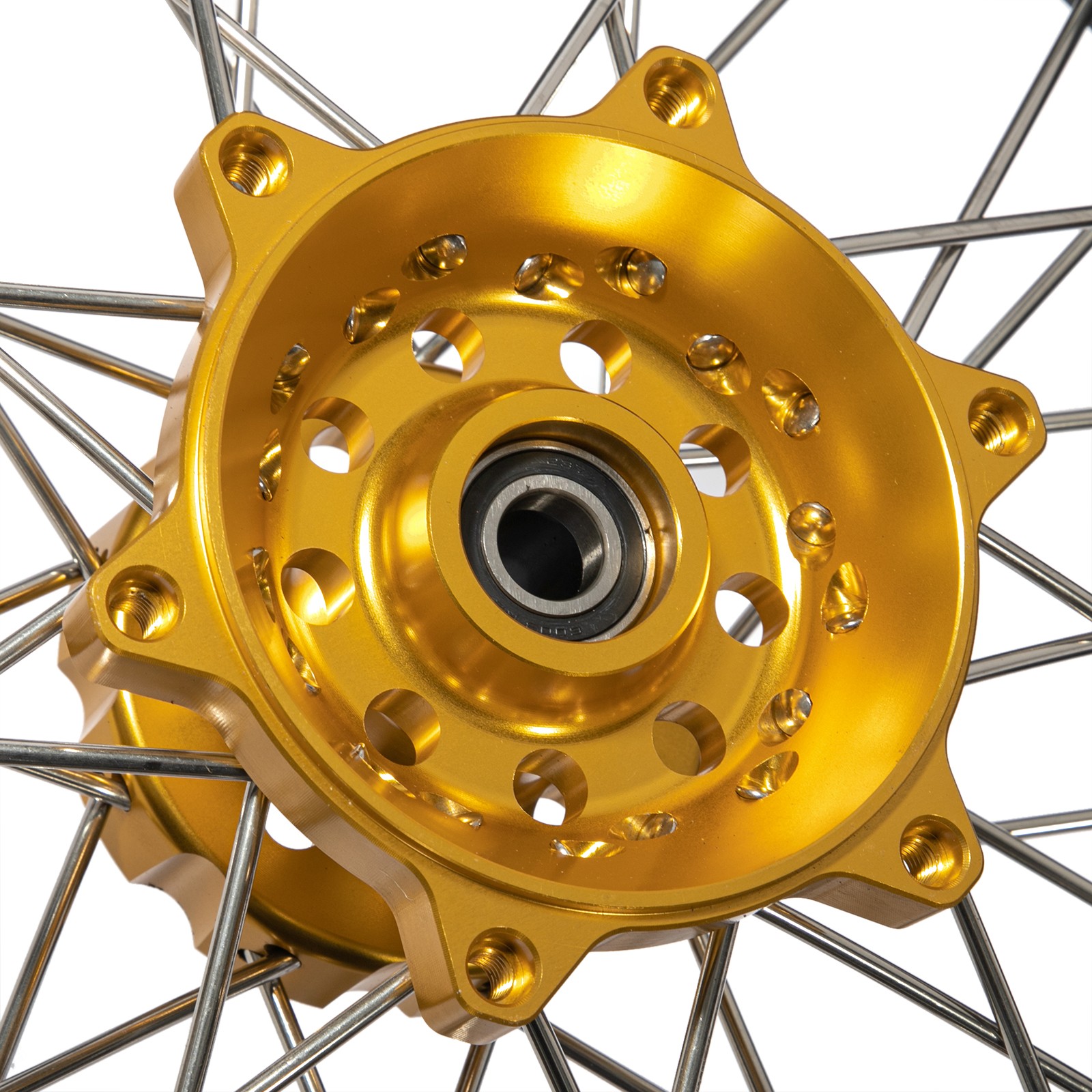 For Suzuki DR650SE 1996-2024 Supermoto 17″x3.5″/4.25″ Wheels Gold Cush Drive Set