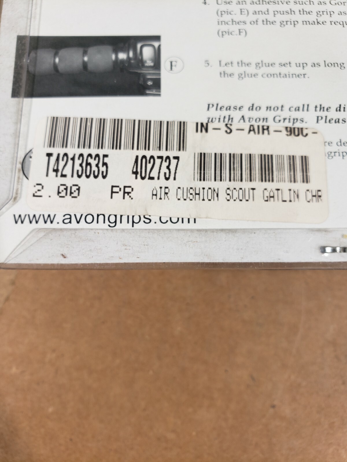 Avon Grips Air Cushion Grips for Scout Chrome, Gatlin TR 402737 IN-S-AIR-90C-GA