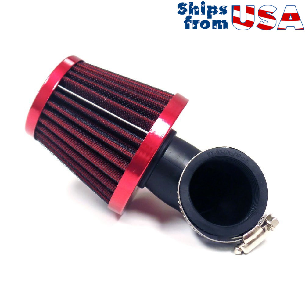 35mm Air Filter 50cc 2 Stroke 90 degree angle Scooter Motorcycle ATV Pocket Bike