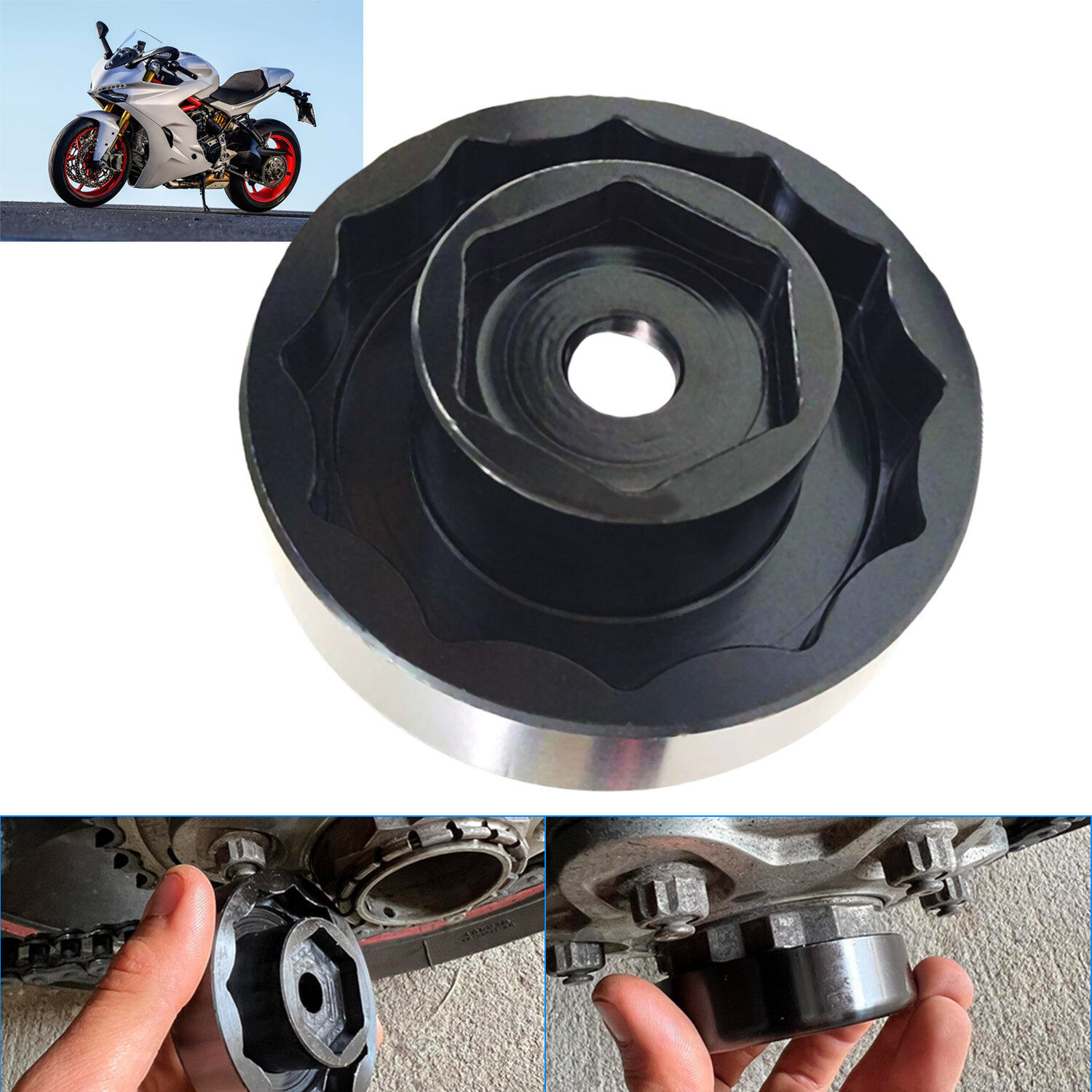 Front Rear Wheel Axle Nut Socket Tool 55mm 30mm for Ducati 1098 1198 1199 1200