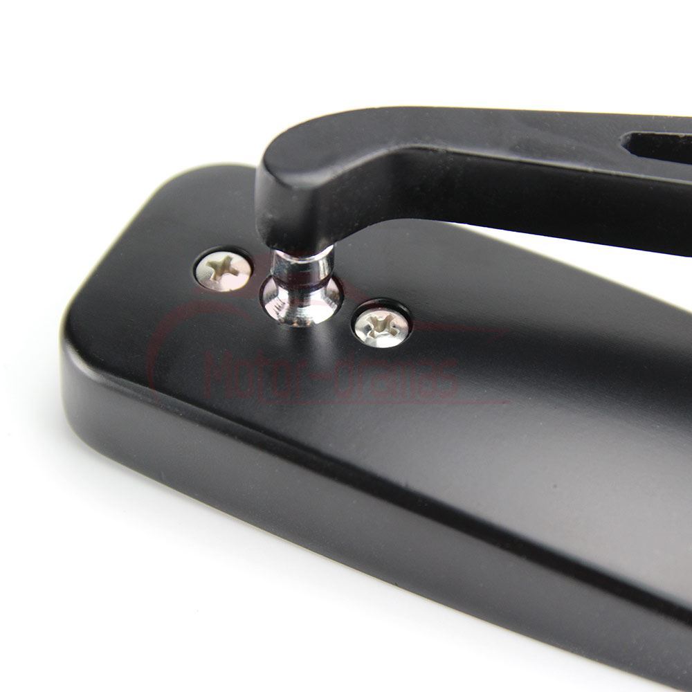 Black Motorcycle Rearview Side Mirrors 8mm 10mm Mount For Kawasaki Suzuki Honda