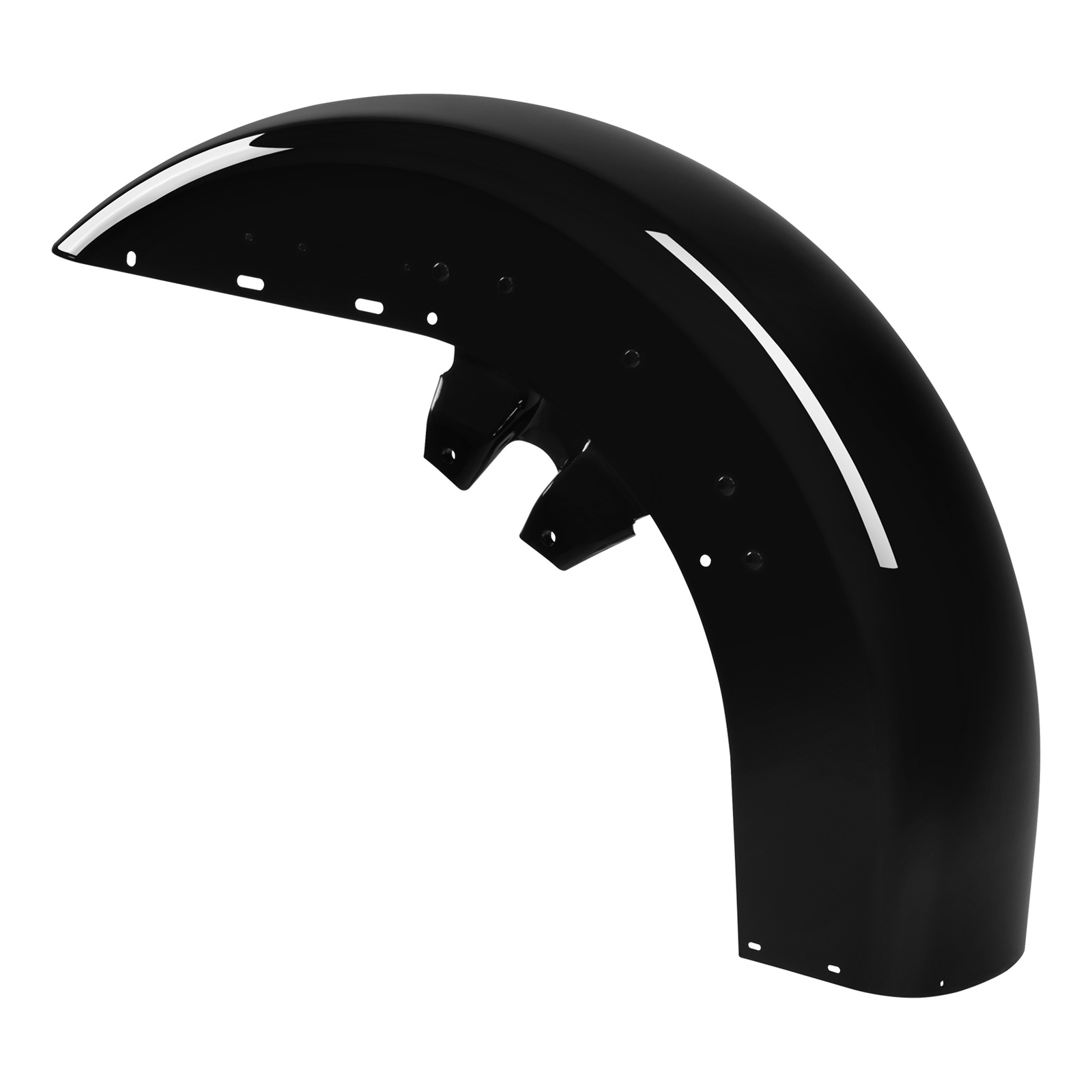 Vivid Black Front Fender Fit For Harley Electra Glide Road King 1989-2013