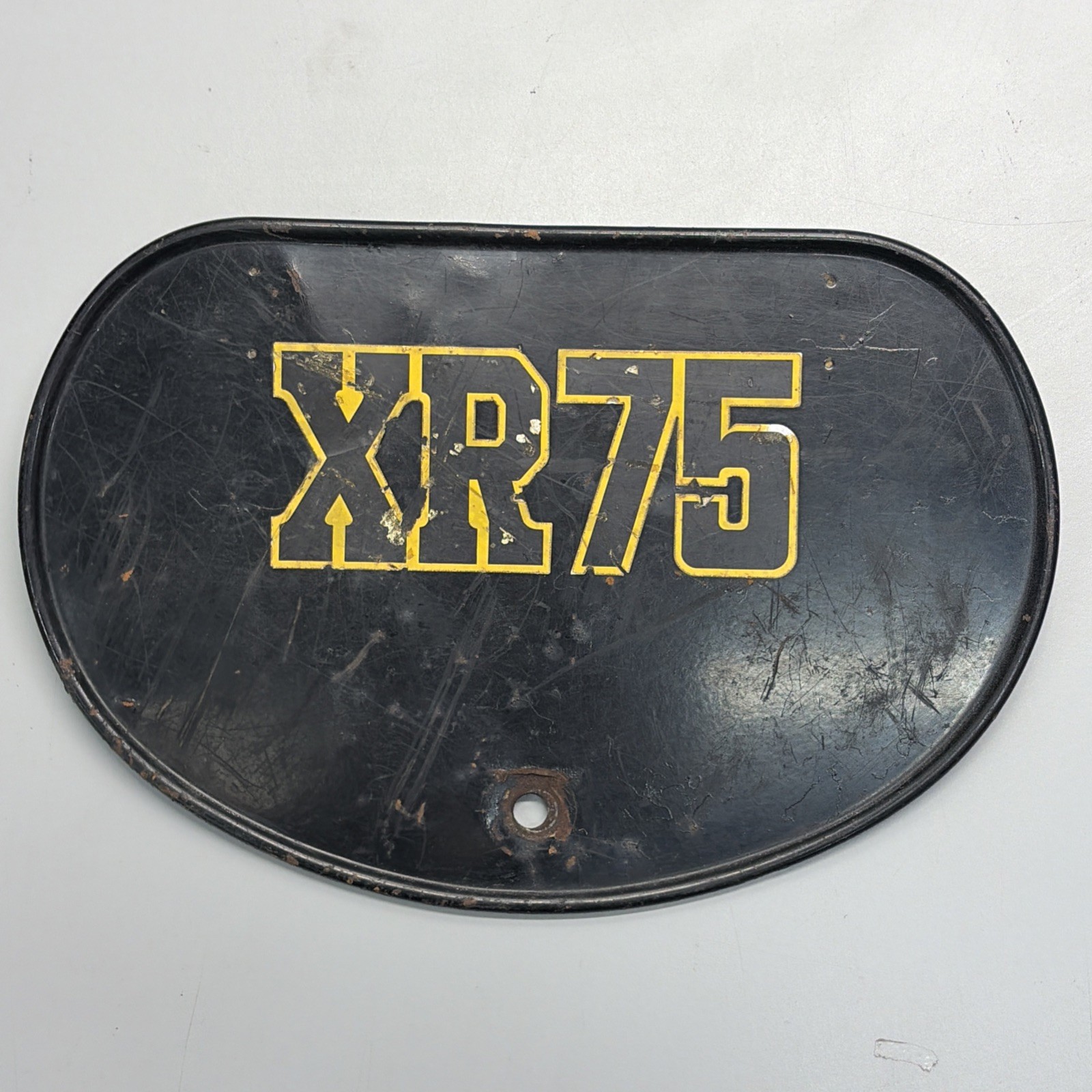 HONDA xr75 xr 75 Steel side panel airbox cover Number plate