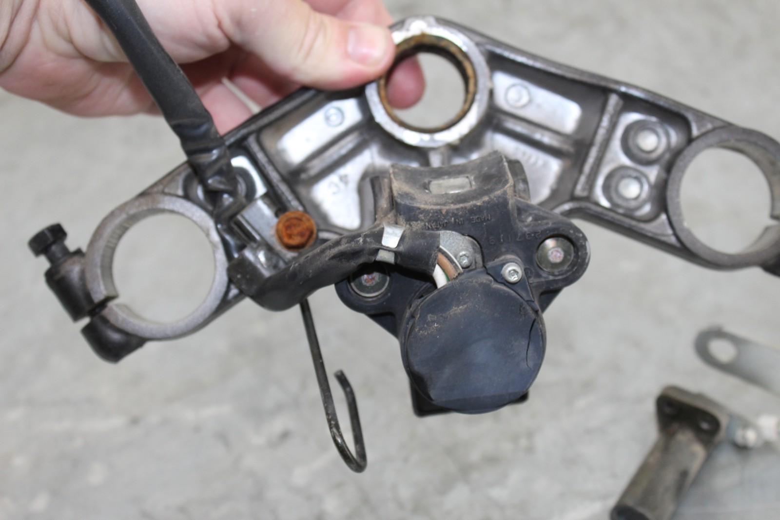 88-07 KAWASAKI NINJA 250R EX250 OEM TRIPLE TREE IGNITION LOCK SET KEY STARTER