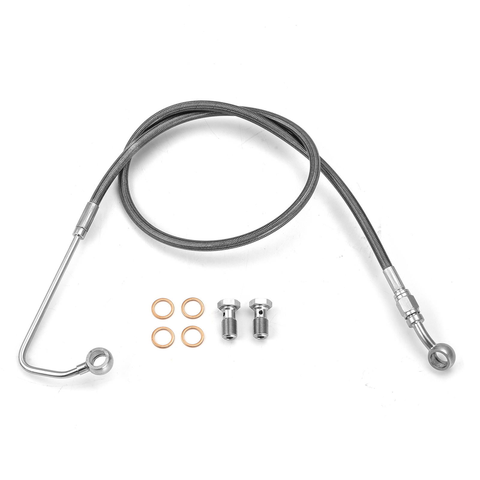 MOFUN 37″ Stainless Steel Braided Upper Brake Line Kit For Harley Blackline ABS
