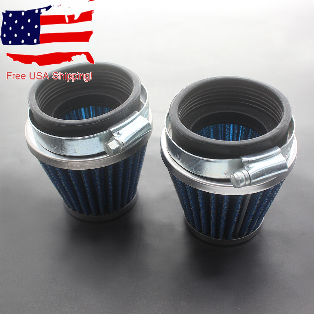 2x Air Filter Cleaner 52mm / 53mm / 54mm For Suzuki Kawasaki Yamaha Motorcycle