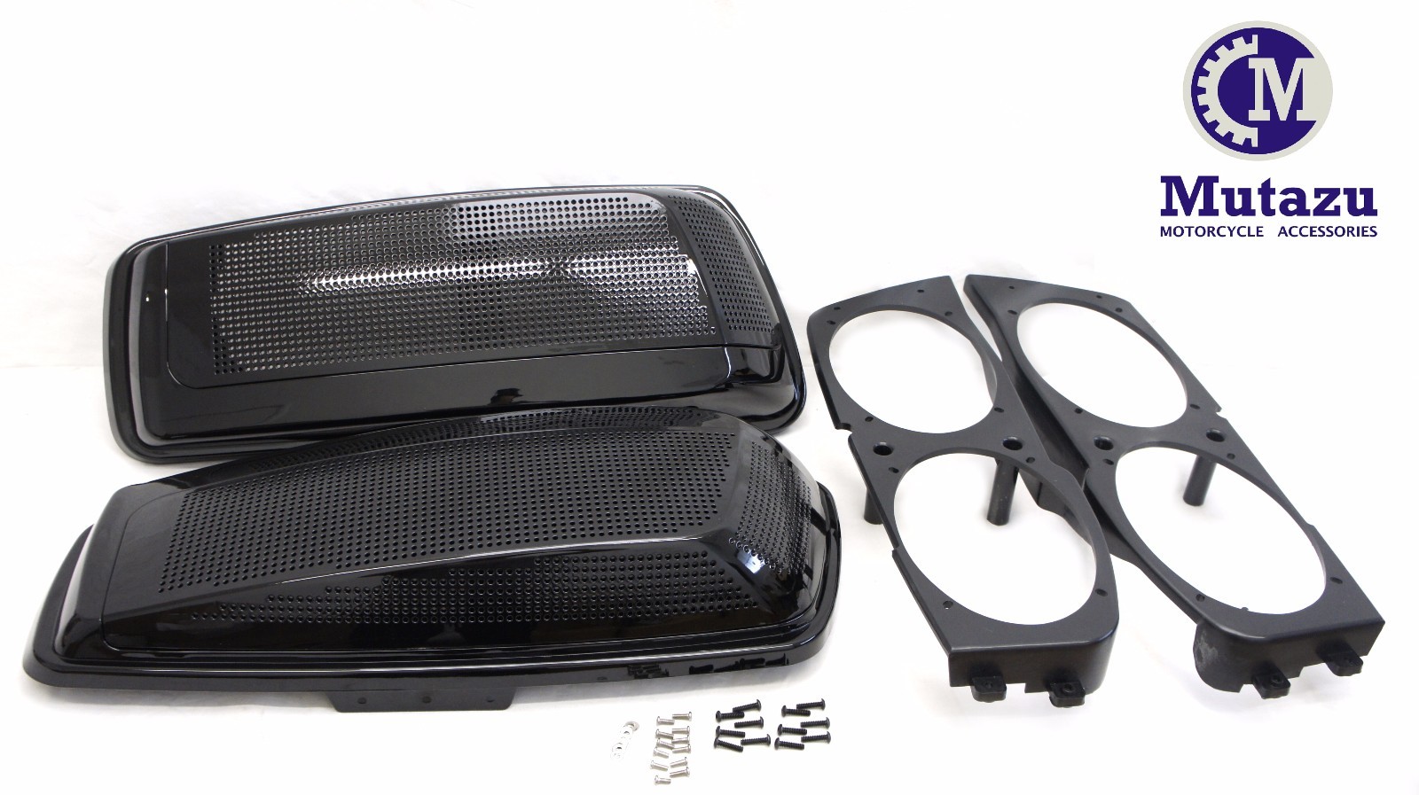 Mutazu Vivid Black Dual 6×9 Speaker Lids for 2014-UP Harley Touring Models