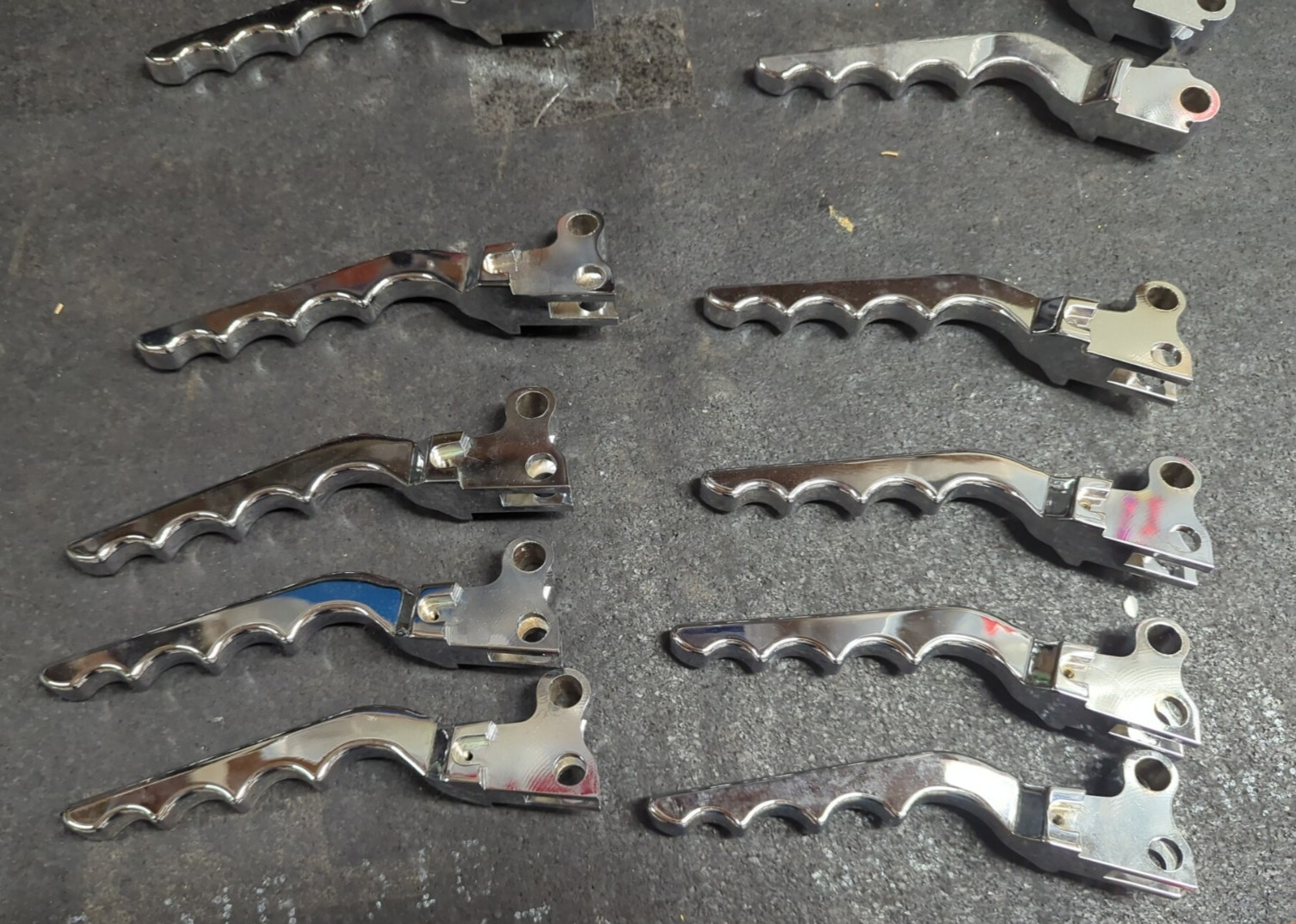 Lot Of Aluminum Chrome Brake Clutch Lever For Harley