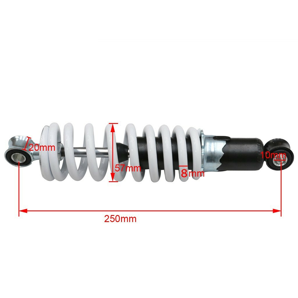 600lbs 250mm 9.8in. Rear Shock Absorber Suspension for ATV 4 Wheelers Mini Bike