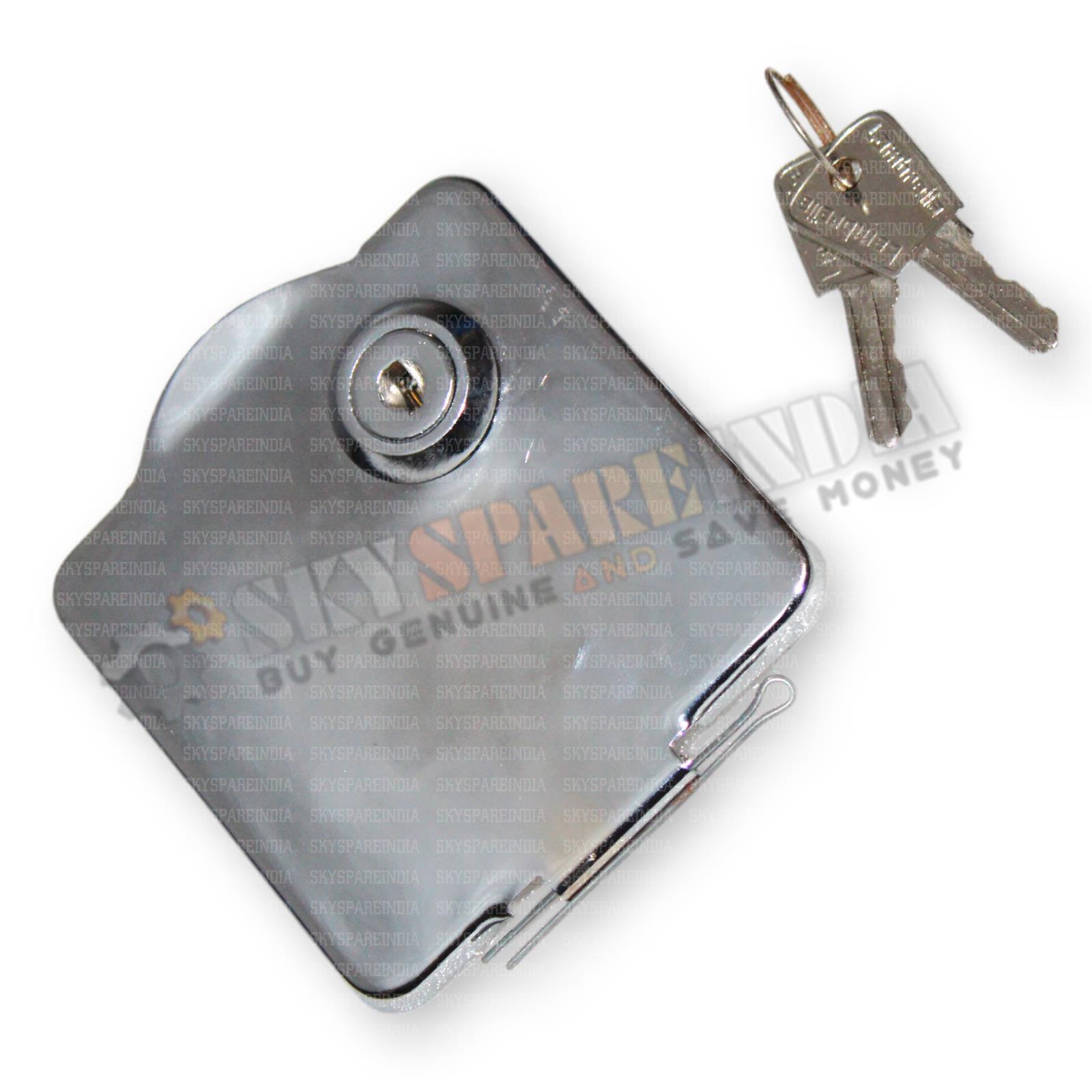 Petrol Fuel Tank Cap Outer Flap Cover For Lambretta GP Chrome With 2 Key