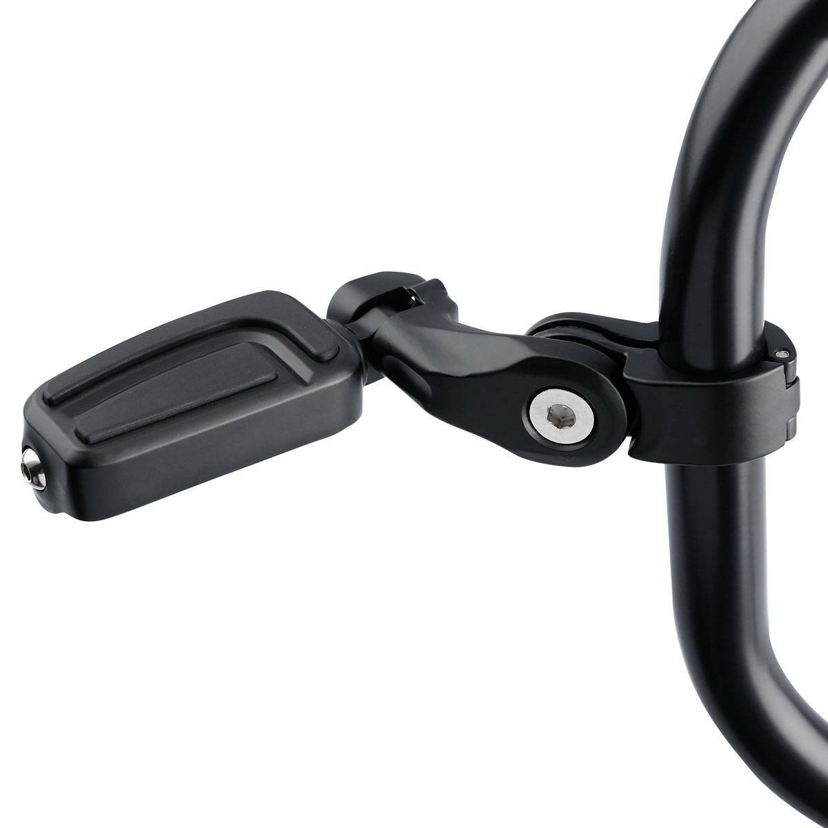 Matte Black 1 1/4” 32mm Short Angled Highway Bar Pegs Mount Footpeg Peg Pedal