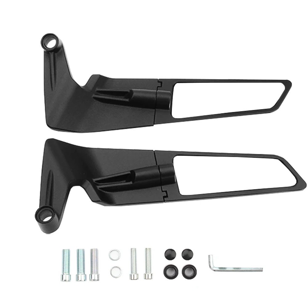 1Set NEW Adjustable Rotating Rearview Mirror For HONDA GROM MSX125 MSX Black