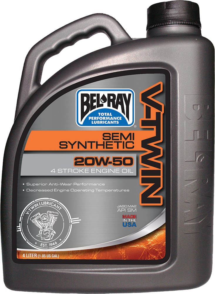 Bel Ray V-Twin Semi-Synthetic Engine Oil 20W50 – 4L. #96910-BT4