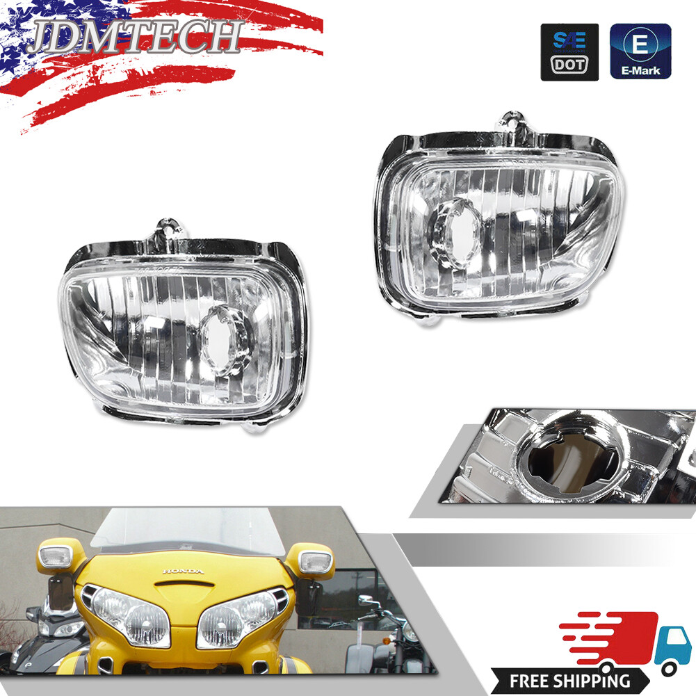 2X Clear Front Turn Signal Lights Lens Shell Fit For Honda Goldwing GL1800 01-17
