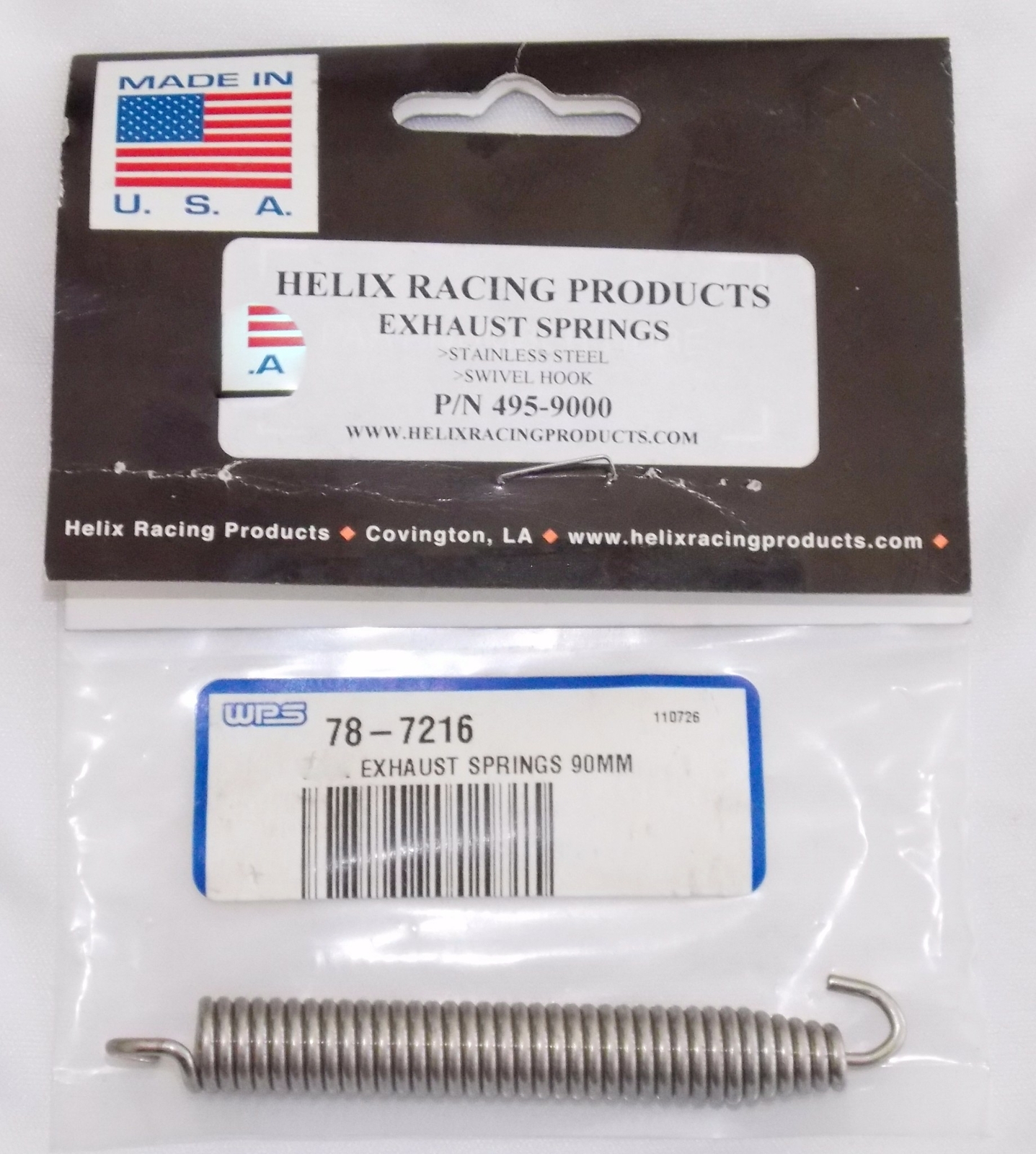 HELIX EXHAUST MUFFLER SPRING ZINC 90mm HONDA CR80R/RB CR85R 78-7216 | 495-9000