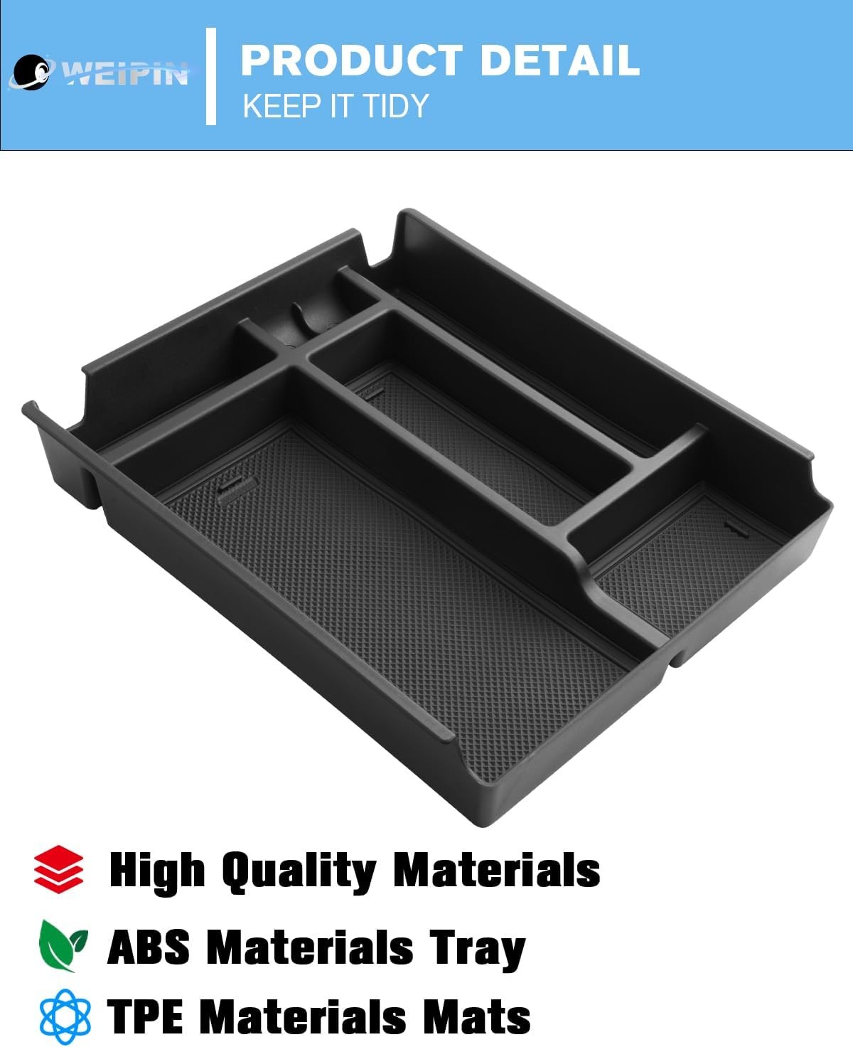 Center Console Tray 2019-2026 Chevy Silverado 1500 2020-2026 Silverado 2500HD 35