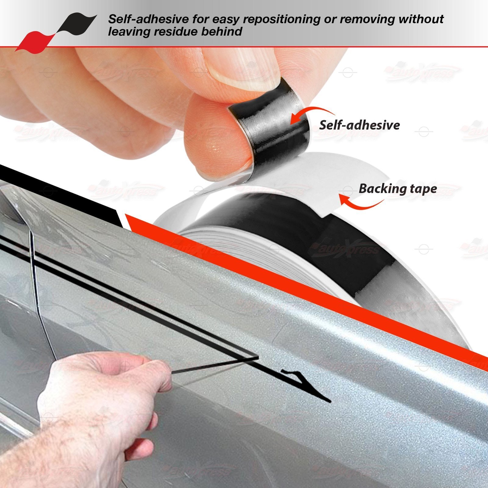 8″ Roll Vinyl Pin Stripe DIY Self Adhesive Line Car Tape Decals Stickers 203mm