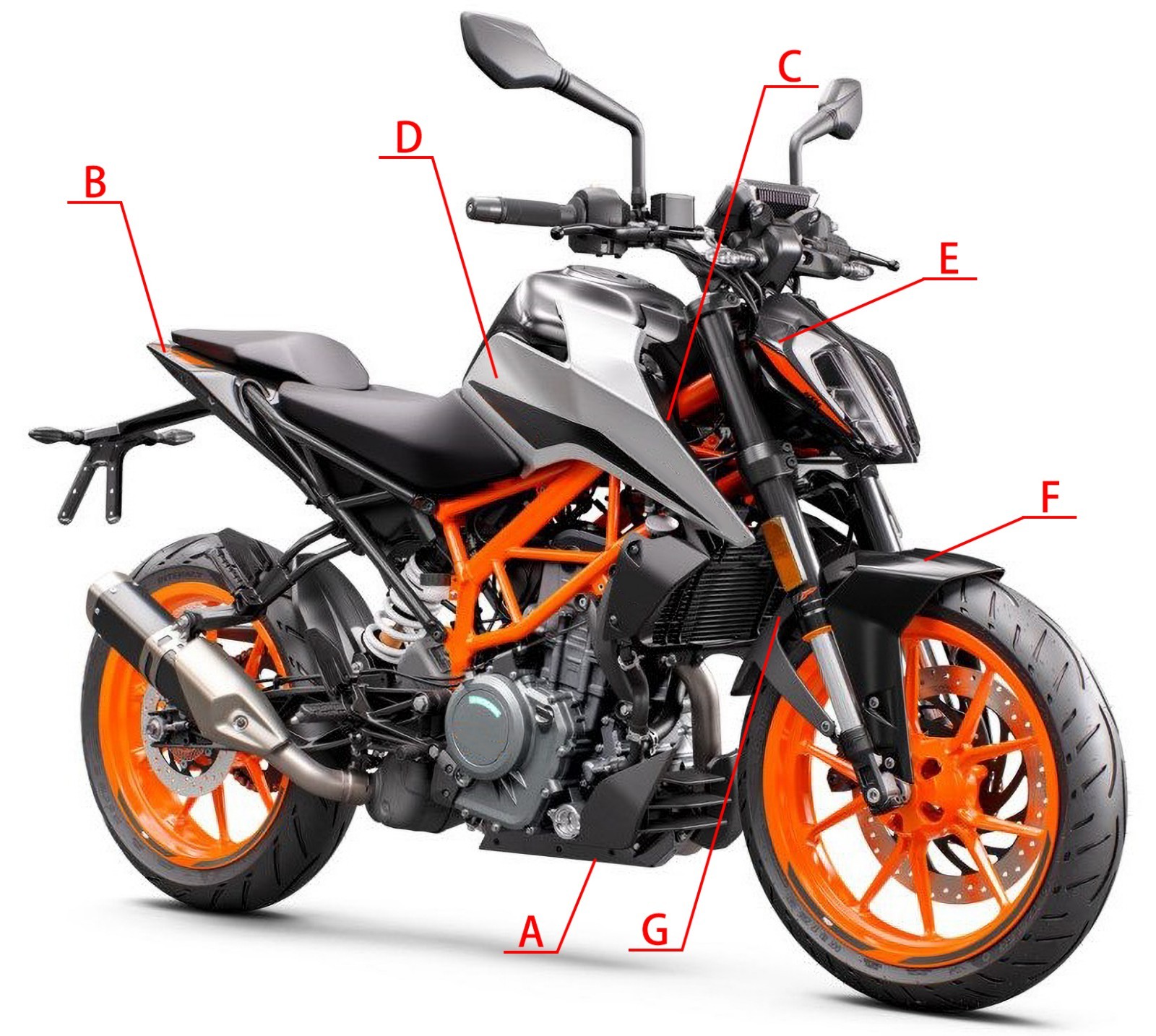 Bodywork Fairing Kit For KTM 390 DUKE 2017-2023 Unpainted ABS Special Offer!!!