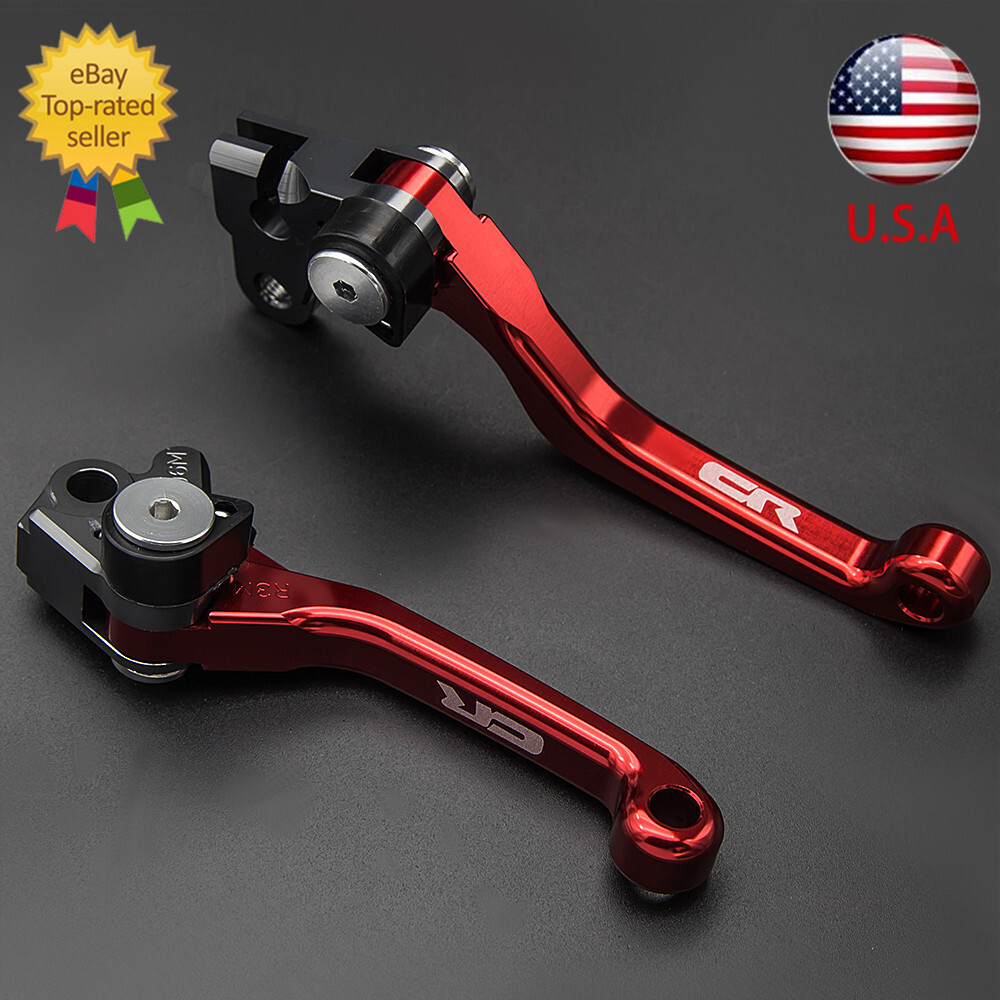 For Honda CR80R CR85R 1998-2007 CNC Brake Clutch Levers CR Logo Pivot Dirtbike