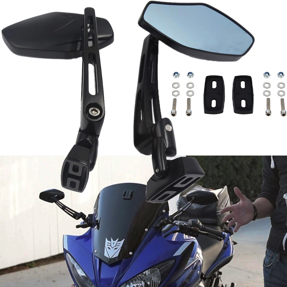 Pair Adjustment Sport Bike Side Rearview Mirror for Kawasaki Suzuki Honda Yamaha