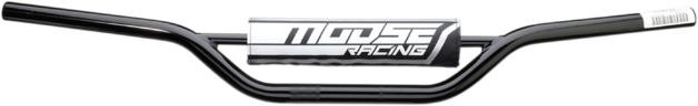 Moose Carbon Steel Handlebar 7/8″ CR High Bend Black