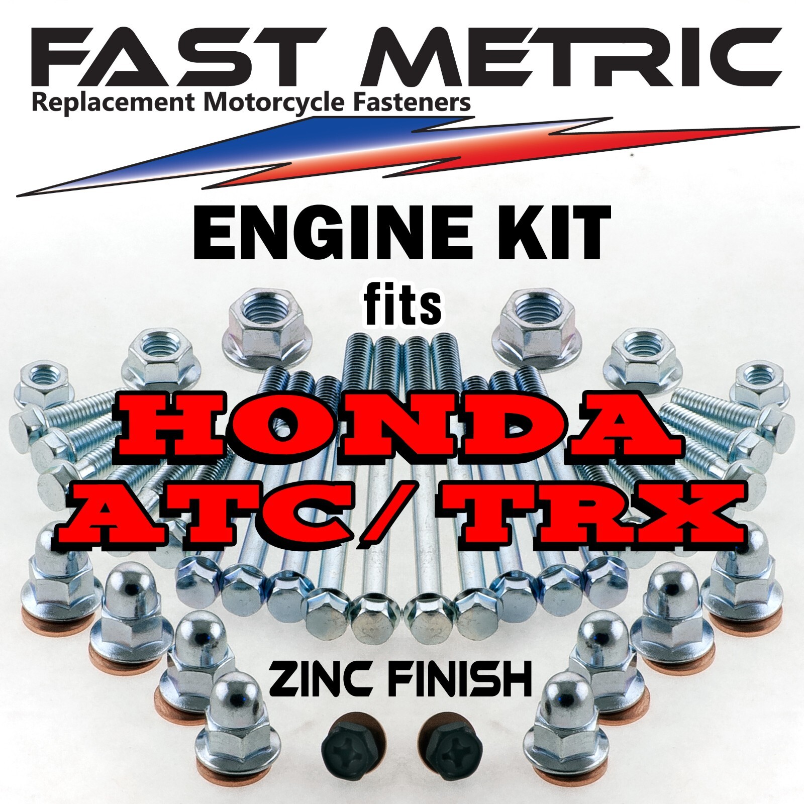1985-1989 Honda TRX 250R Engine Rebuild Bolt Kit | FACTORY style ZINC Fasteners