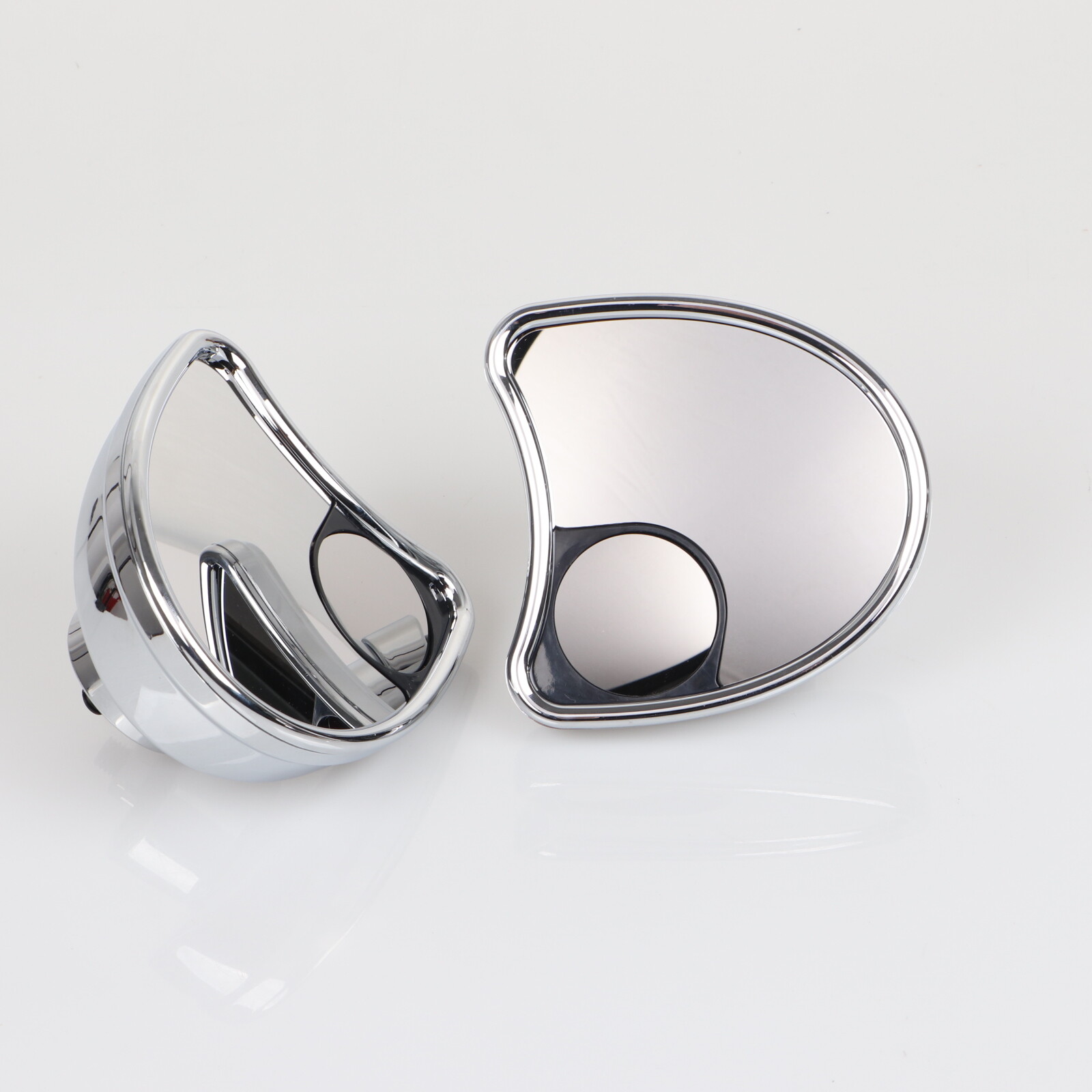 Chrome Fairing Mount Mirrors W/ Blind Spot Mirror For Harley Street Glide 96-13