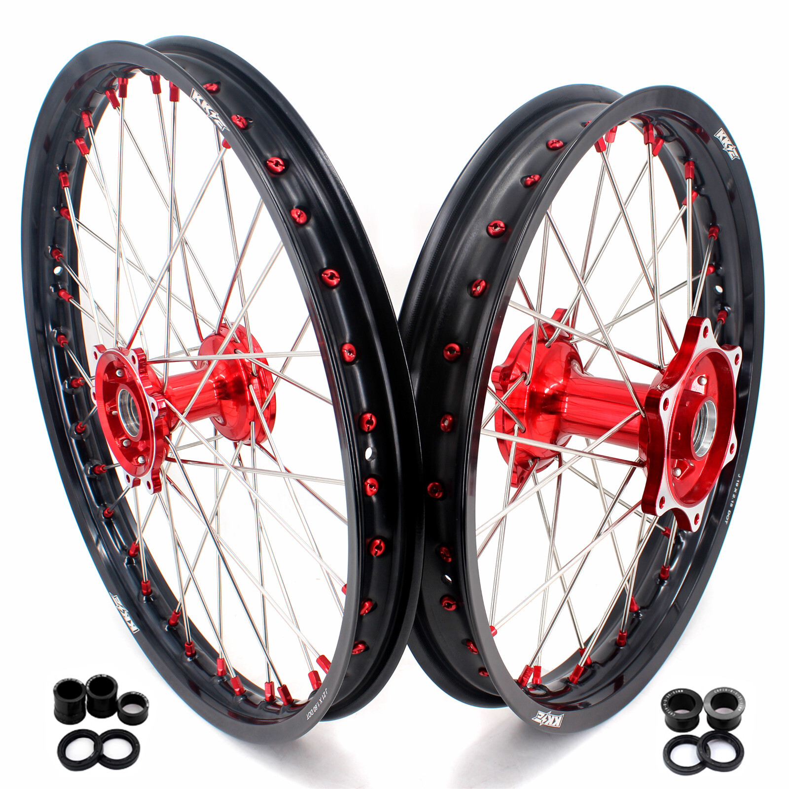 KKE 21/19” Cast Wheels Rims Fit Honda CR125R CR250R 1995-2001 CR500R 1996-2001