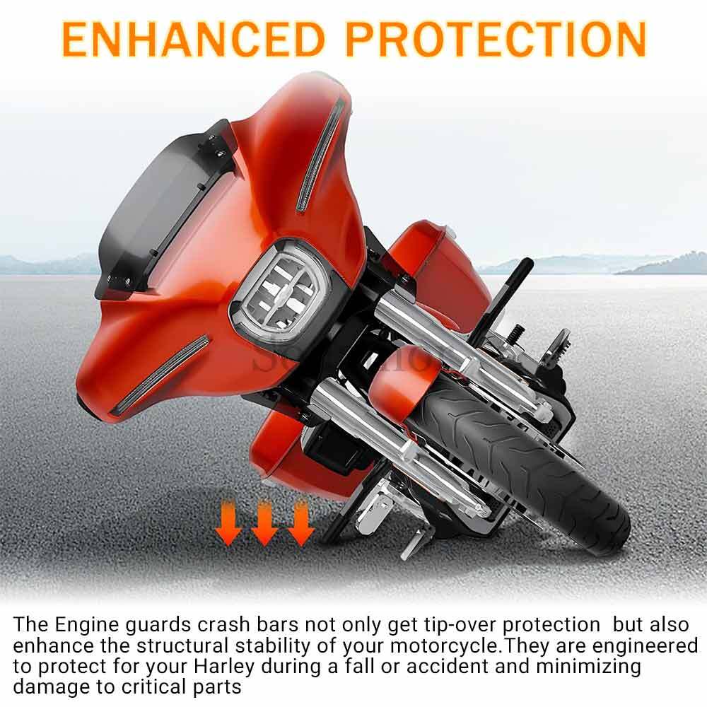 Rust Proof Engine Guard Highway Crash Bar For Harley Touring Road Street 2014-24