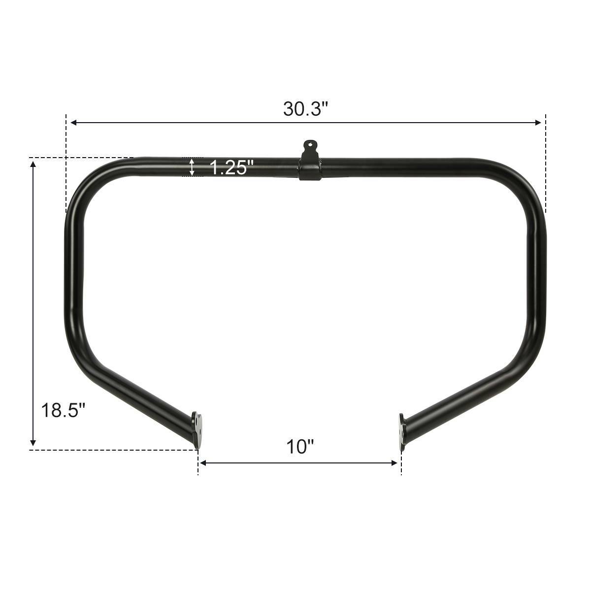Black Lower Vented Fairings Engine Guard Bar Fit For Harley Road Glide 2014-24