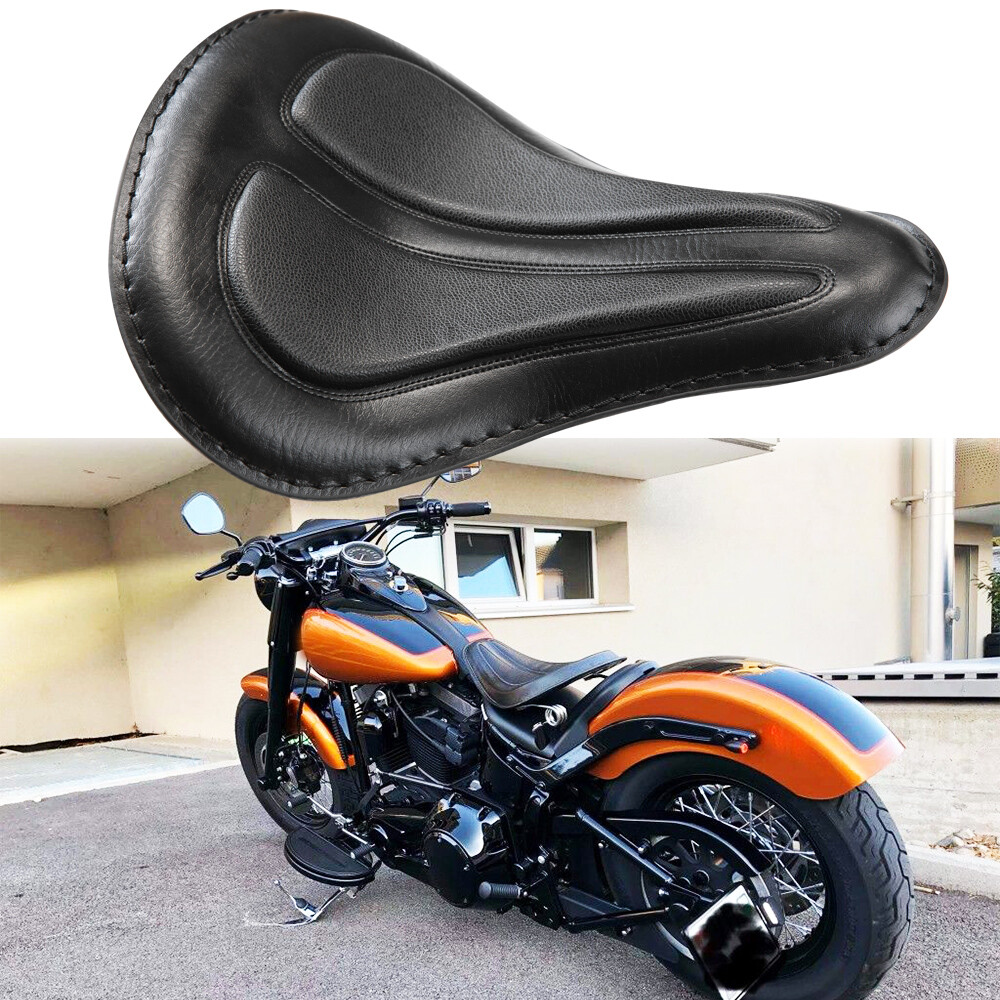 Motorcycle Black 13″ Spring Solo Seats For Harley Davidson Dyna Wide Super Glide
