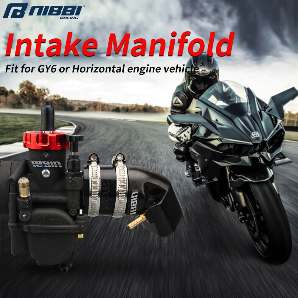 NIBBI Flange Intake Manifold Boot Joint Adapter 28-32mm Carb GY6 Dirt Pit Bike