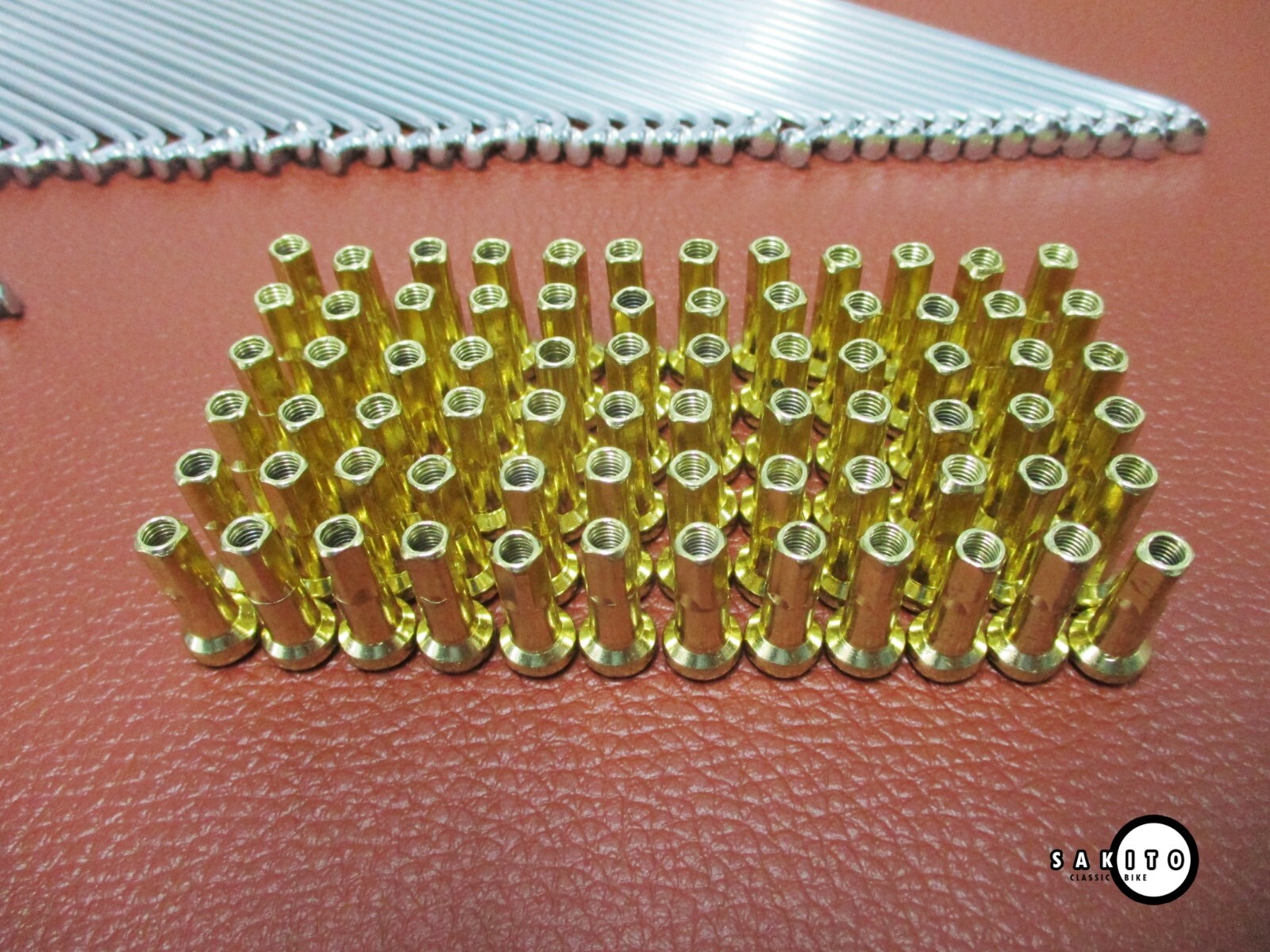 HONDA CB550 F/K 1977-1978 F + R STAINLESS SPOKE SET GOLD NIPPLES 80Pcs *sa2375*