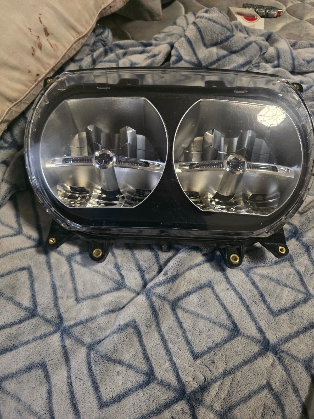 OEM Harley-Davidson Road Glide LED headlight assembly (Part No. 67700199)
