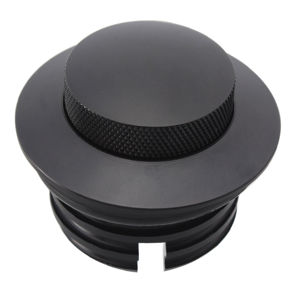 Black Flush Mount Pop Up Vented Fuel Tank Gas Cap For Harley Touring Road King