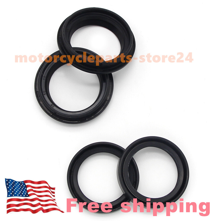 Front Fork Oil Seal Dust Wiper Boot Kit For Kawasaki GPX500R ZX500 88-90 38X50X8
