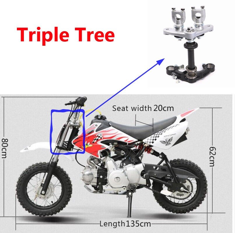 Triple Tree Set Handlebar Riser Mount Clamp for Pit Dirt Bike Taotao DB10 CRF50