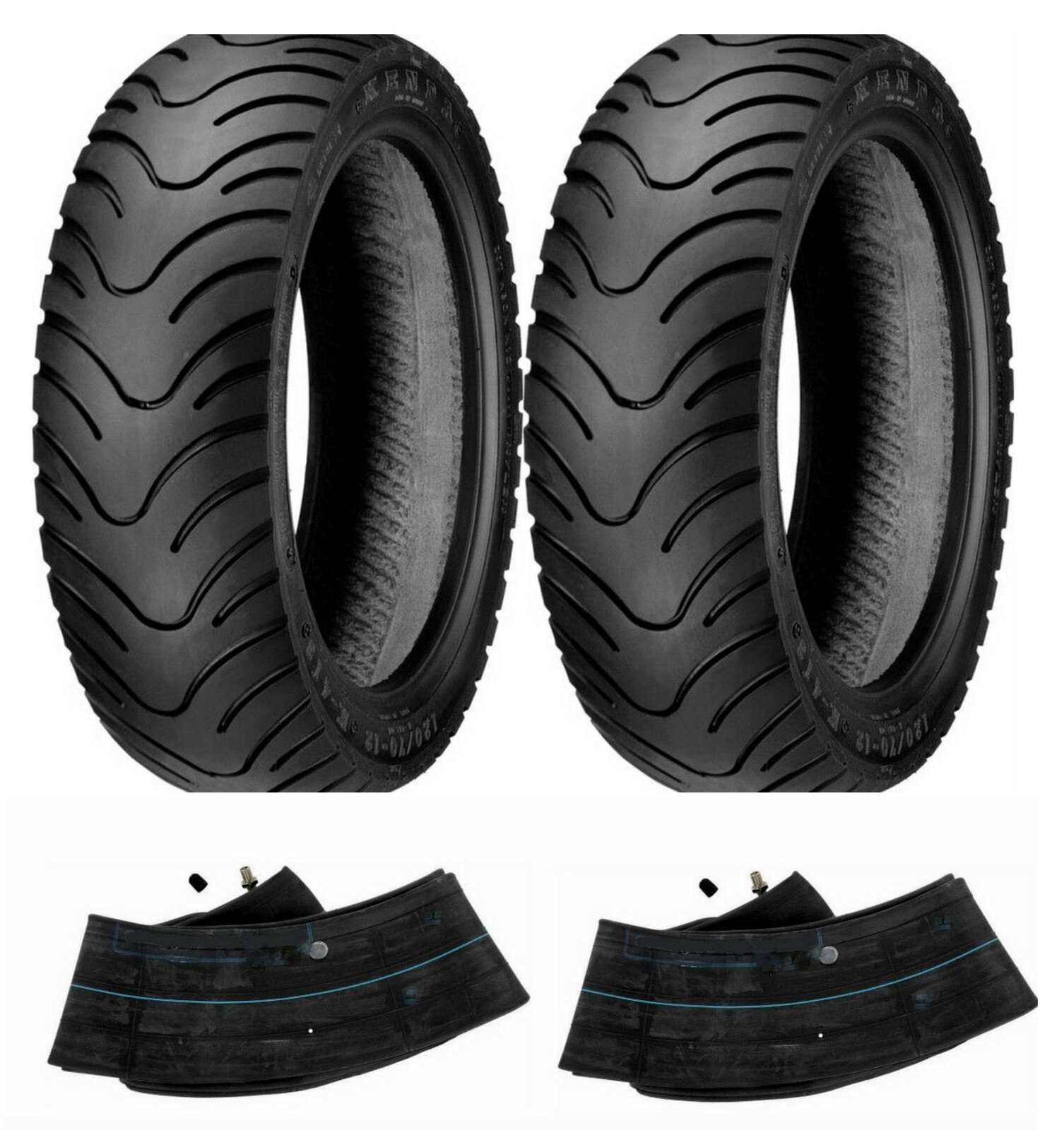 (2) New Kenda 3.00-10 K413 Tires & Tubes 88-01 Honda SA50 / SA50P Elite LX/S/SR