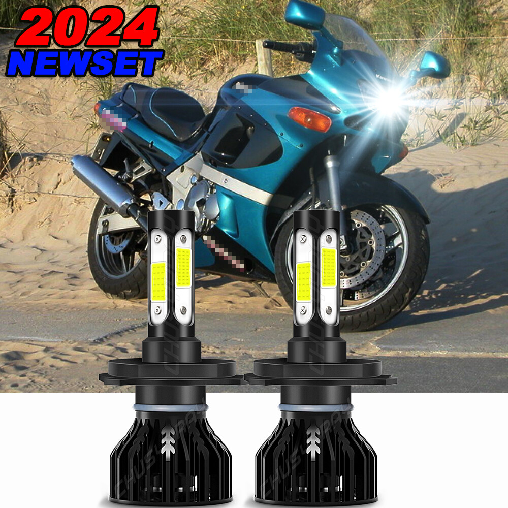 High Power HID LED Headlight H4 Bulbs Lights for Kawasaki ZZr600 2003-2008 Bulb