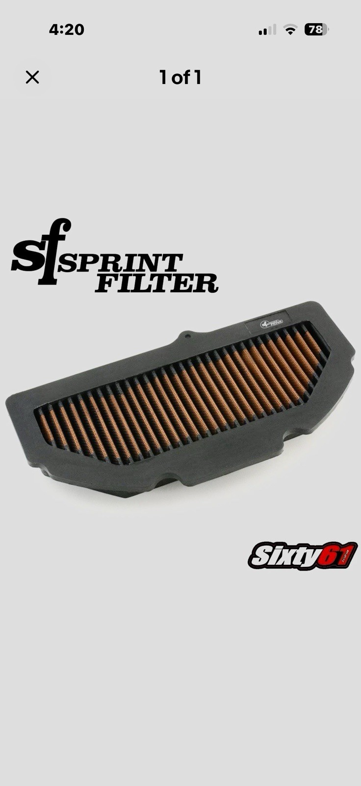 New 2020 Suzuki Katana Sprint Air Filter P08