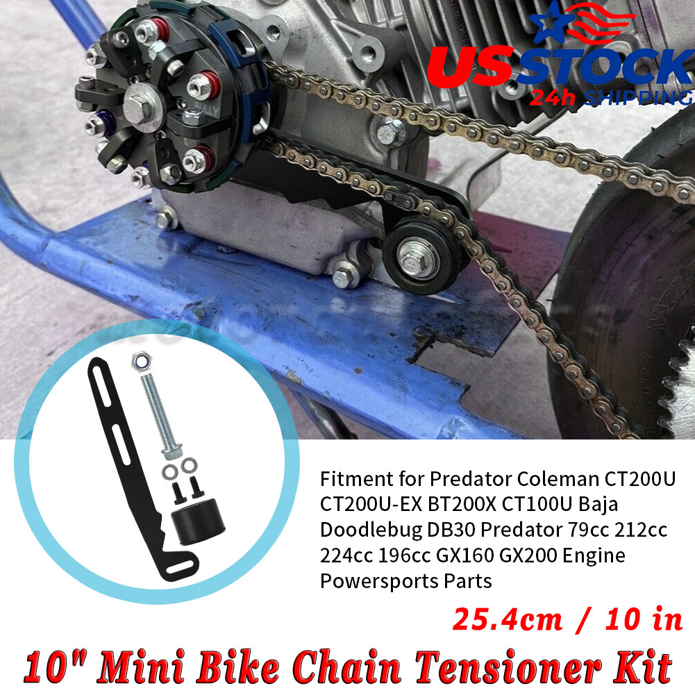 10″ Mini Bike Chain Tensioner Kit For 212 224 236 Small Block Predator GX160 200