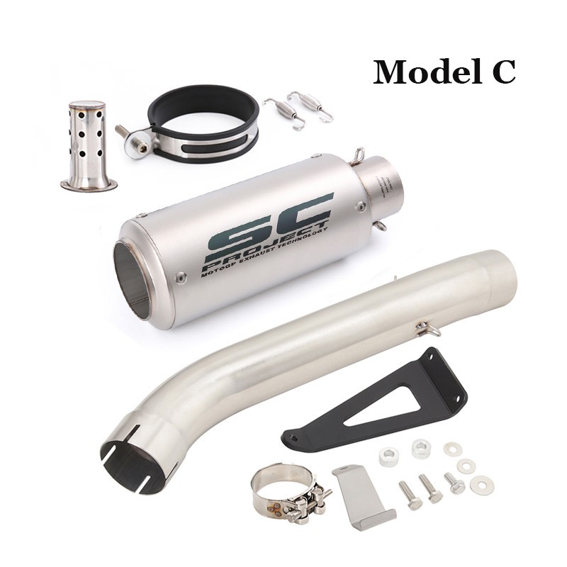 For Aprilia Tuono V4 1100 RR 2017-2020 Slip on Exhaust Link Pipe Black Muffler