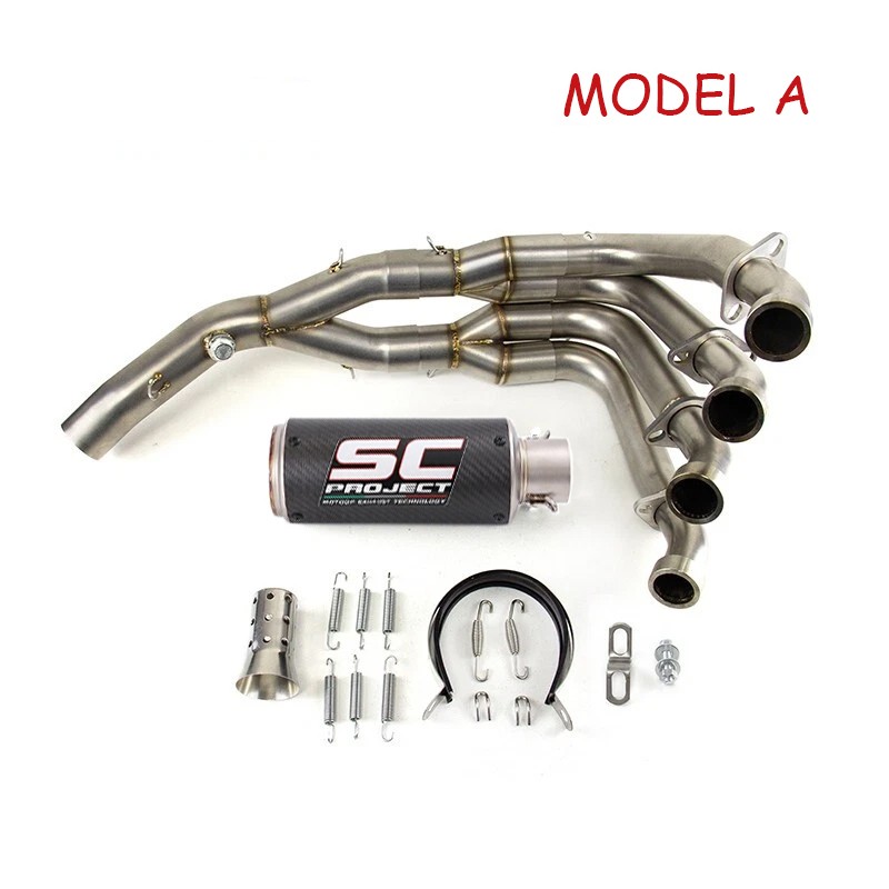 For Yamaha YZF R6 2006-2020 High Performance Full Exhaust Pipe System Kits Black