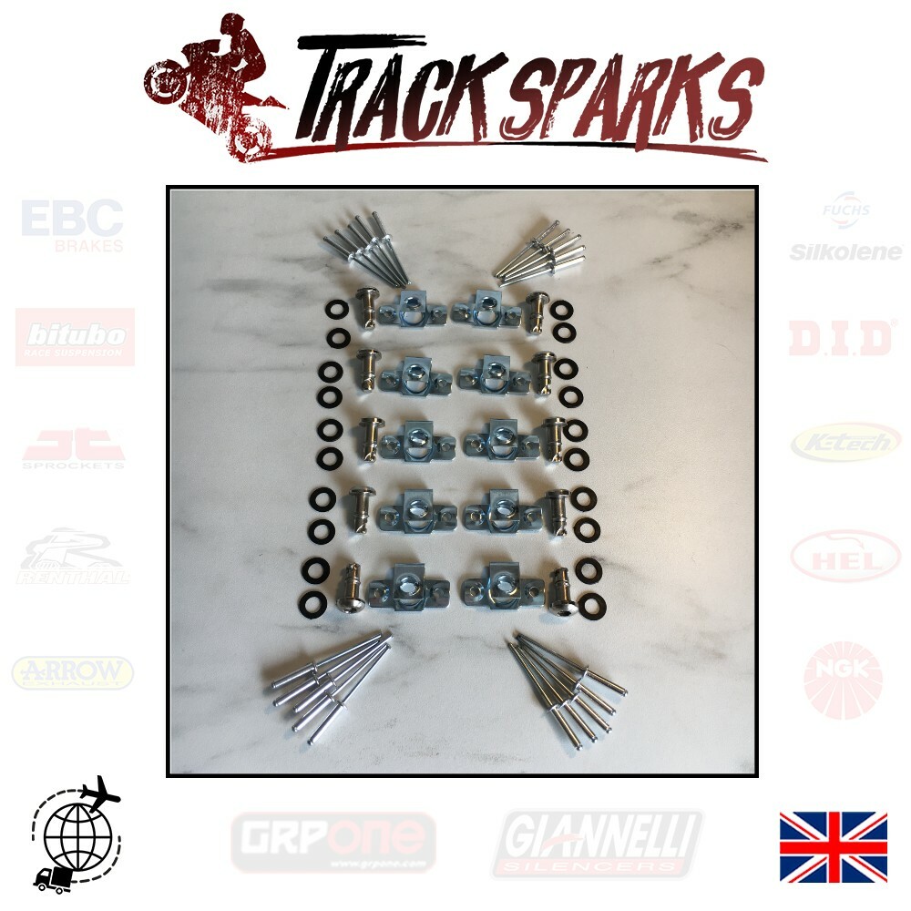 DZUS TYPE FAIRING FASTENERS HEX ALLEN KEY TYPE RIVET SILVER 17mm 10 pack UK